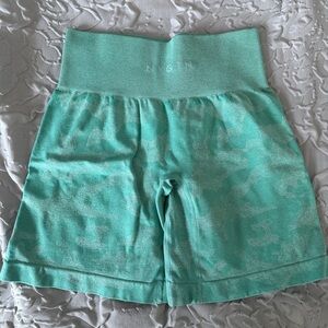 NVGTN Mint Teal High-Waist Athletic Shorts